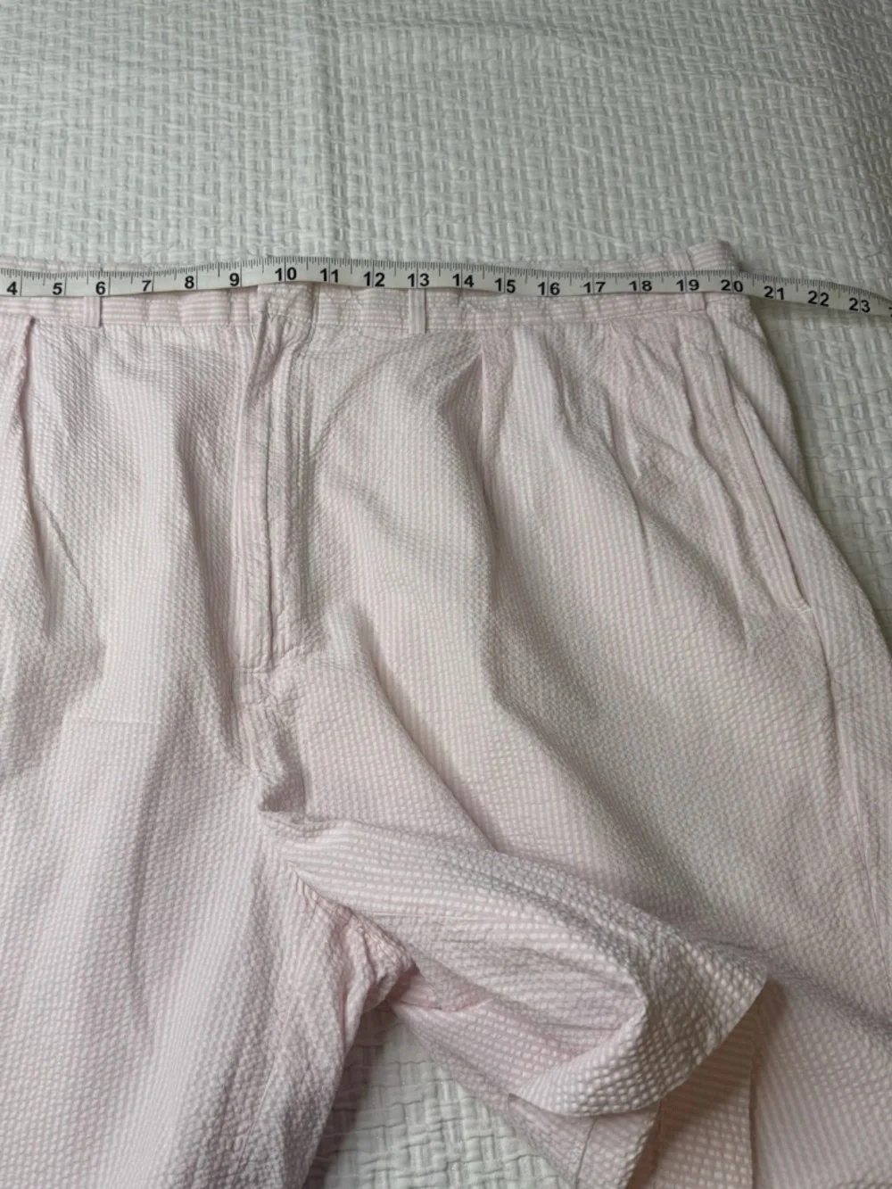 Polo Ralph Lauren Shorts Mens 42T Pink White Striped Seersucker Preppy Classic